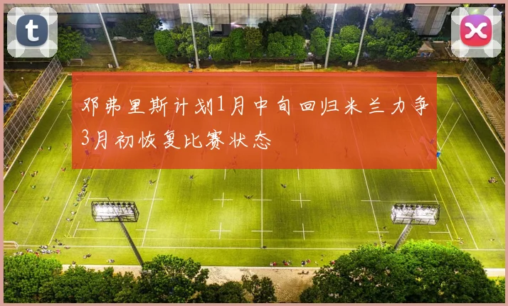 邓弗里斯计划1月中旬回归米兰力争3月初恢复比赛状态